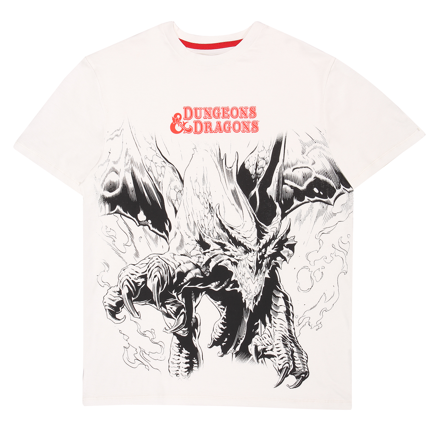 Dungeons And Dragons T-Shirt L Beige Unisex Oversized Dragon