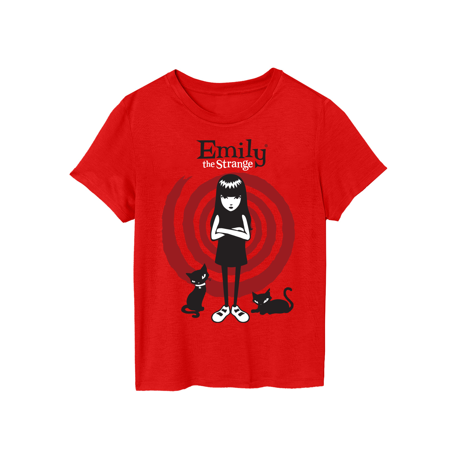 Emily The Strange T-Shirt XL Rot Unisex Swirl