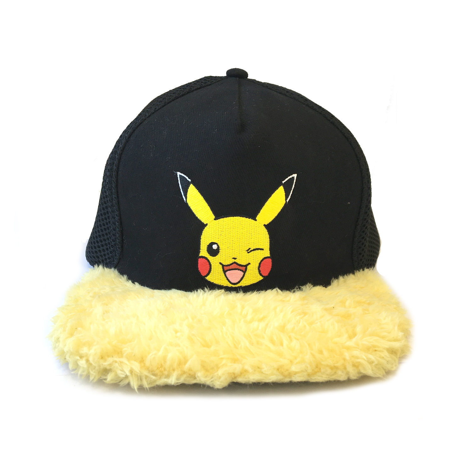 Pokemon Snapback Cap  Schwarz & Yellow Pikachu Wink