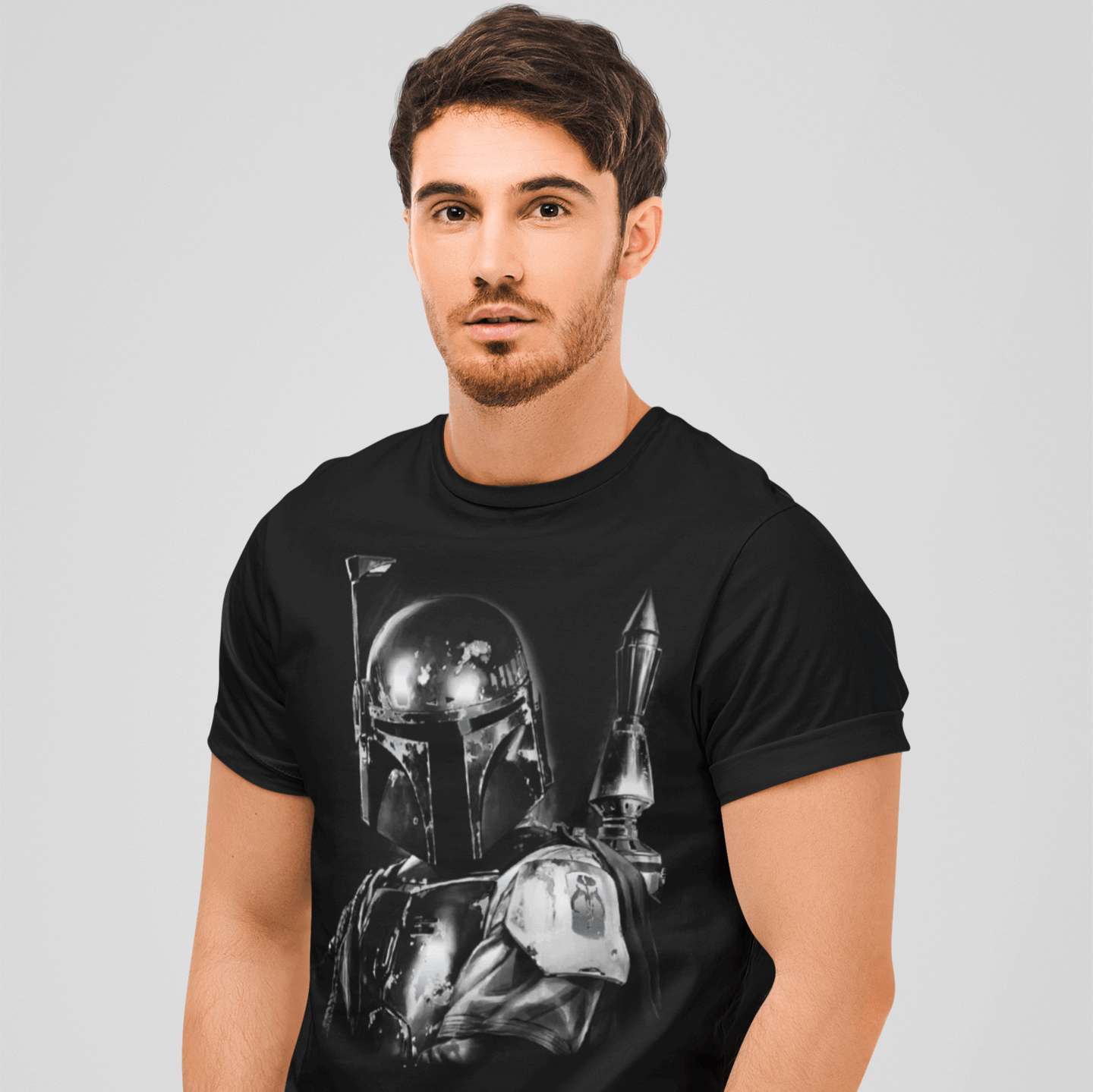 Star Wars T-Shirt XXL Schwarz Unisex Boba Fett Silver Millar