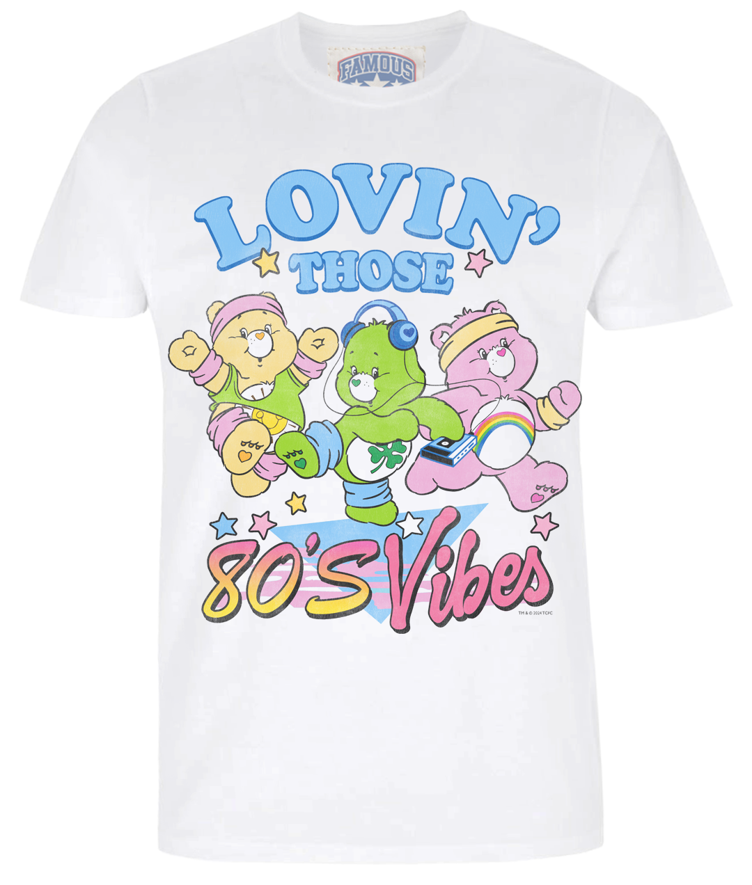 Care Bears T-Shirt XXL Weiß Unisex 80's Vibe Washed White