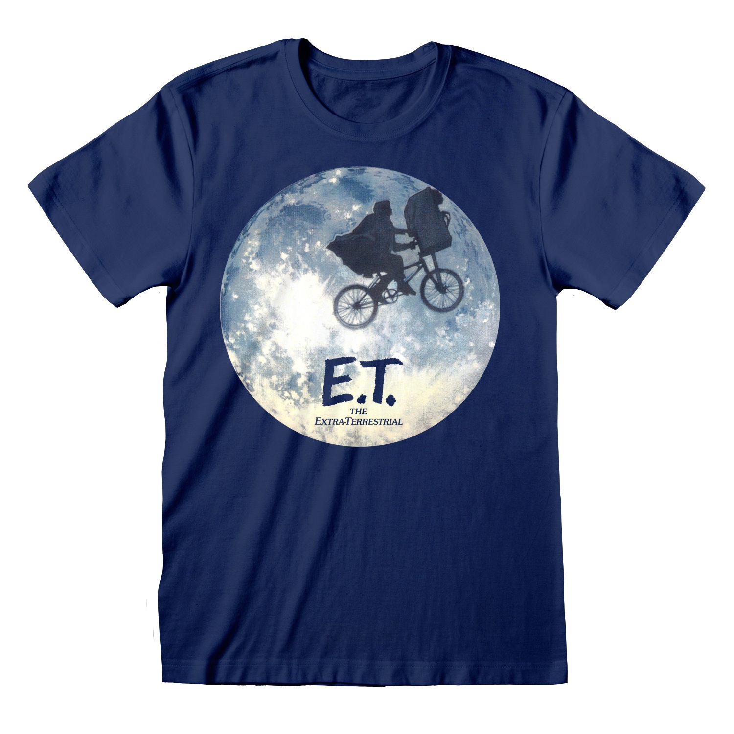 E.T. T-Shirt XL Moon Ride Silhouette Blau