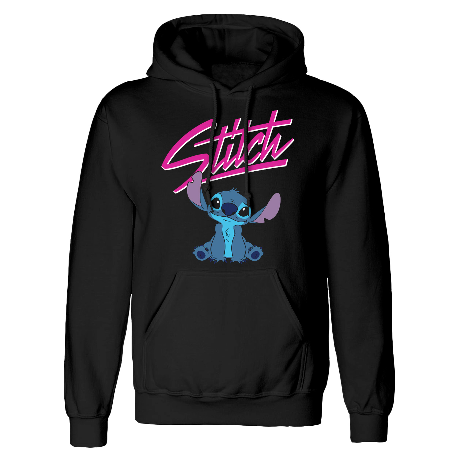 Disney Lilo and Stitch Hoodie XXL Schwarz Unisex Script