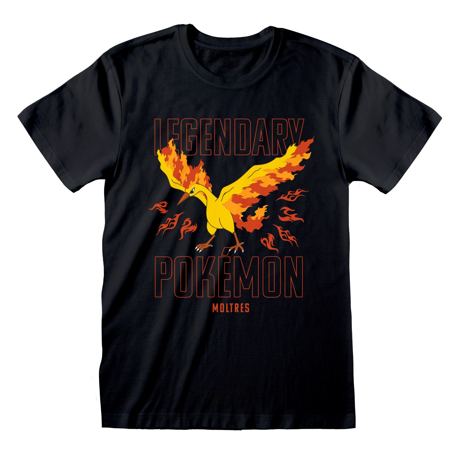 Pokemon T-Shirt XXL Schwarz Unisex  Legendary Moltres