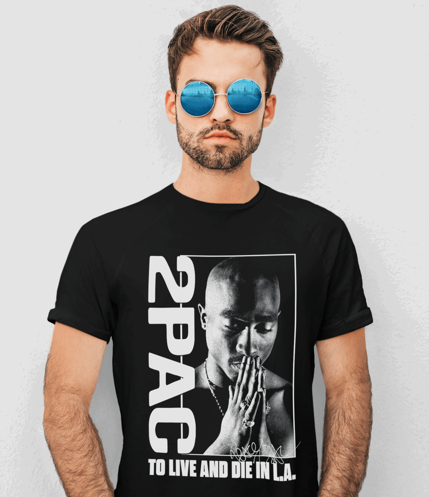 2Pac T-Shirt XXL Schwarz Unisex To Live And Die in L.A.