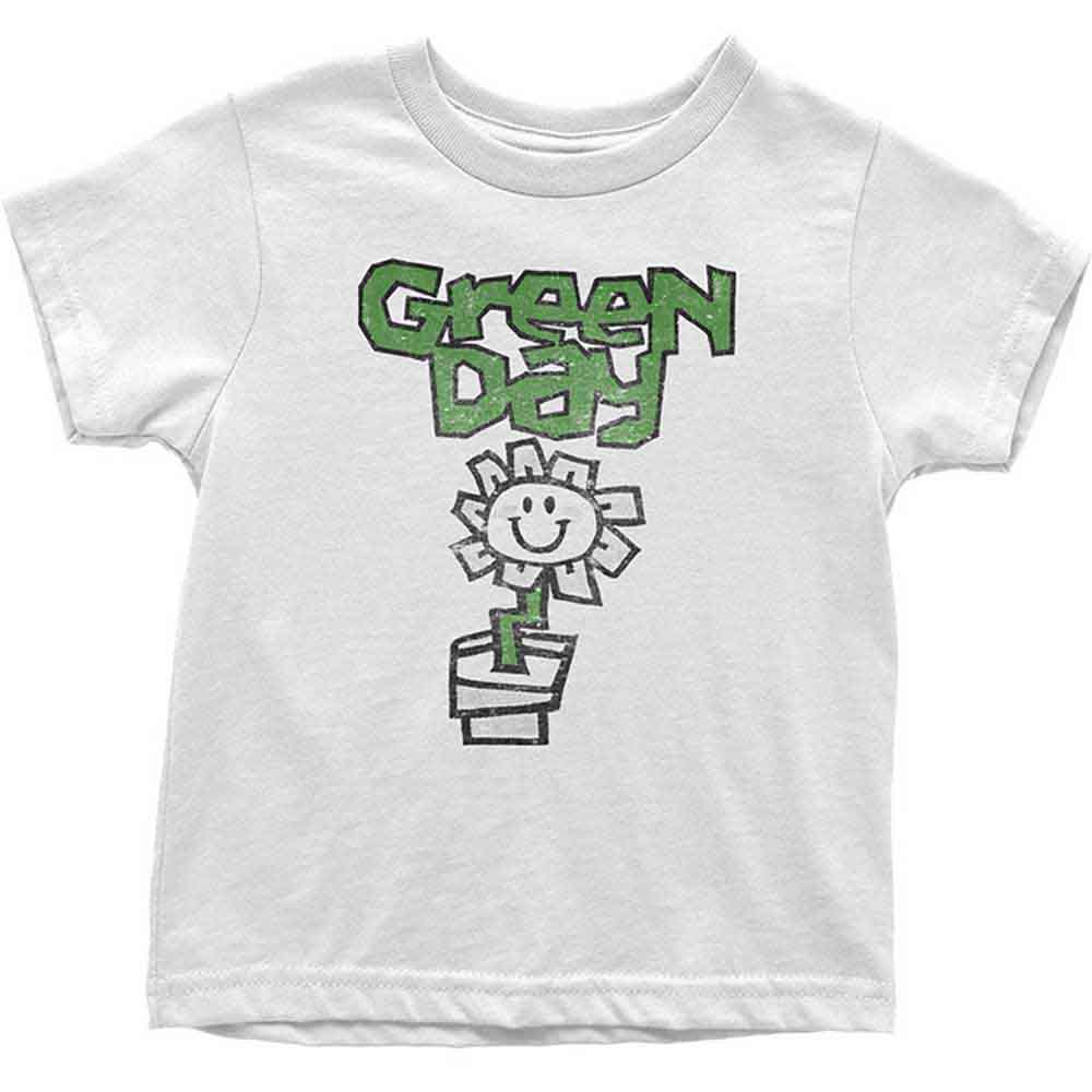 Green Day Kindershirt 12-13 Jahre Weiß Unisex Flower Pot