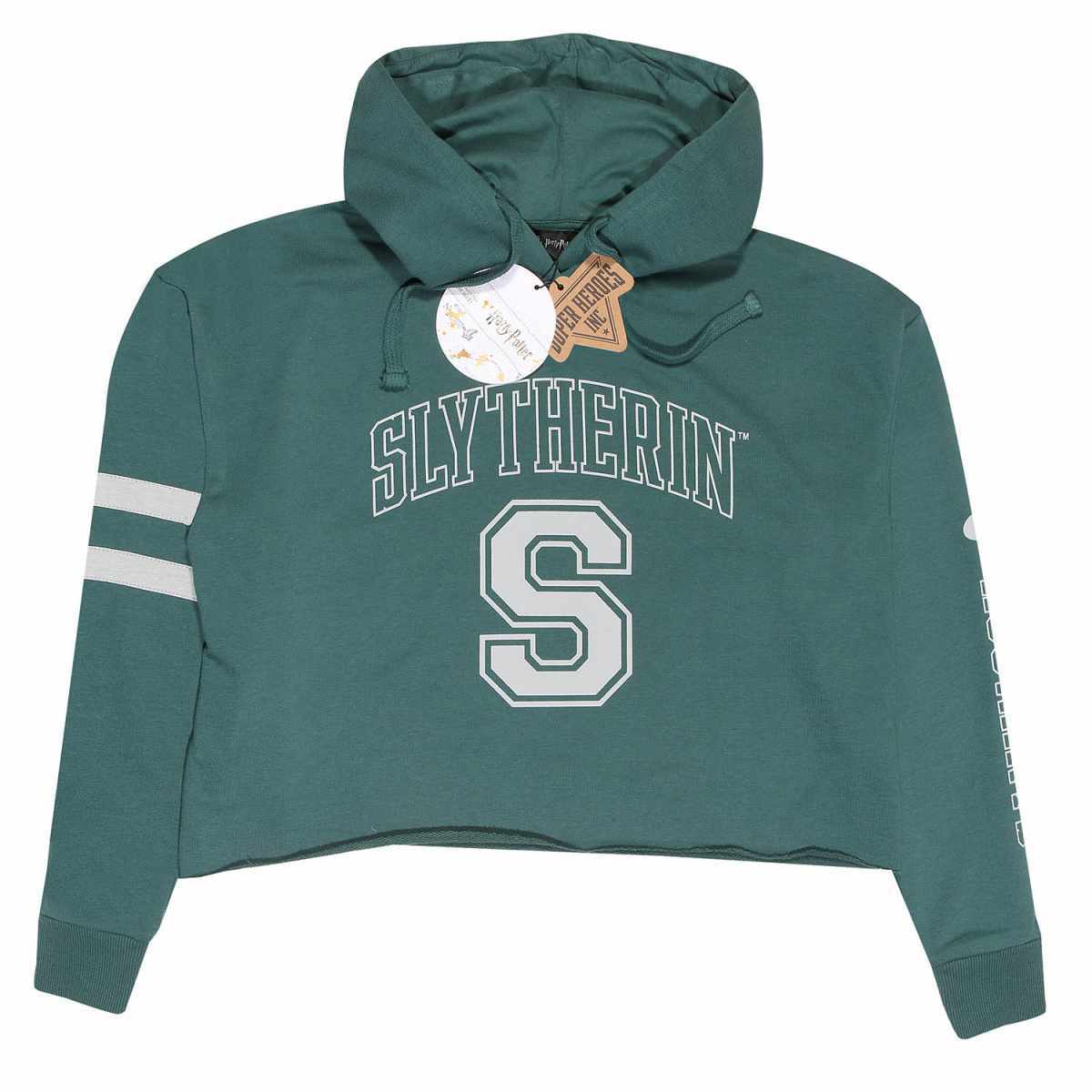 Harry Potter Cropped Hoodie L College Style Slytherin Damen