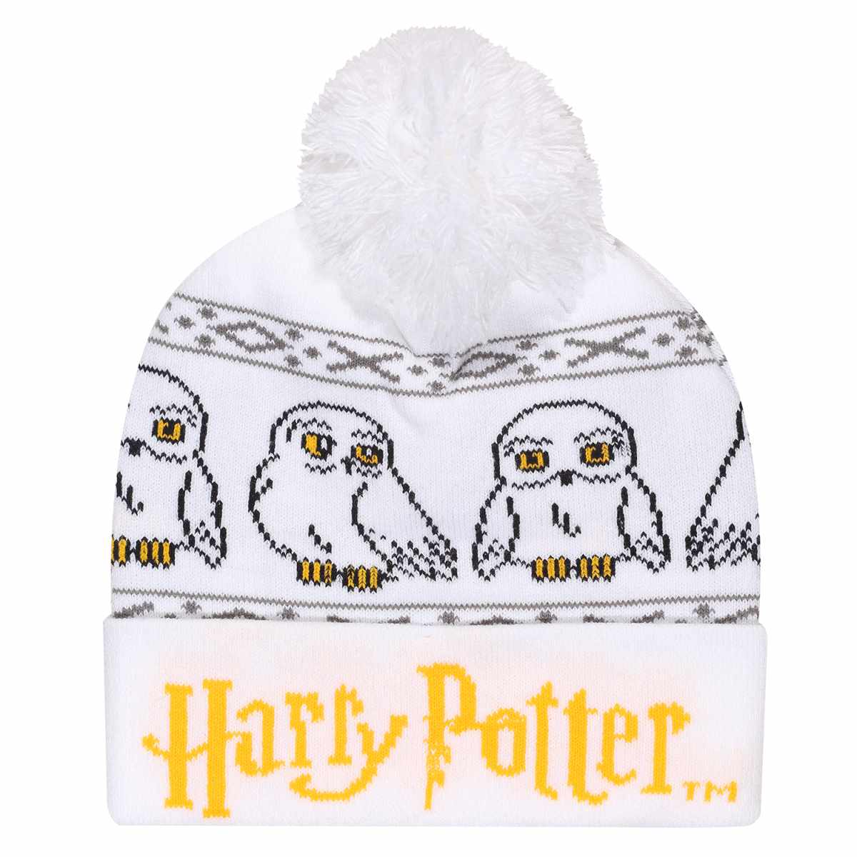 Harry Potter Bommelmütze Weiß Unisex Hedwig Snow Beanie