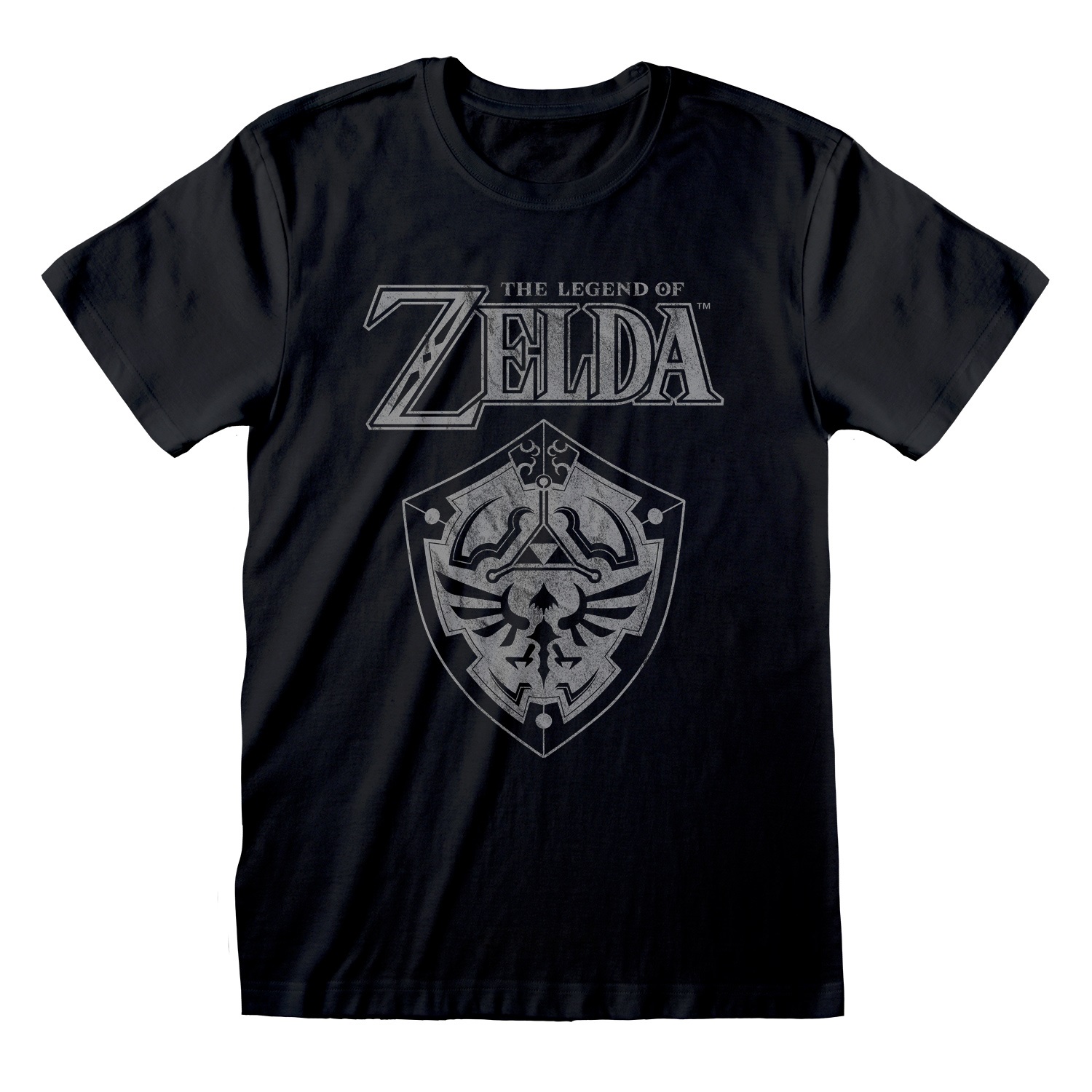 Legend Of Zelda T-Shirt L Distressed Shield