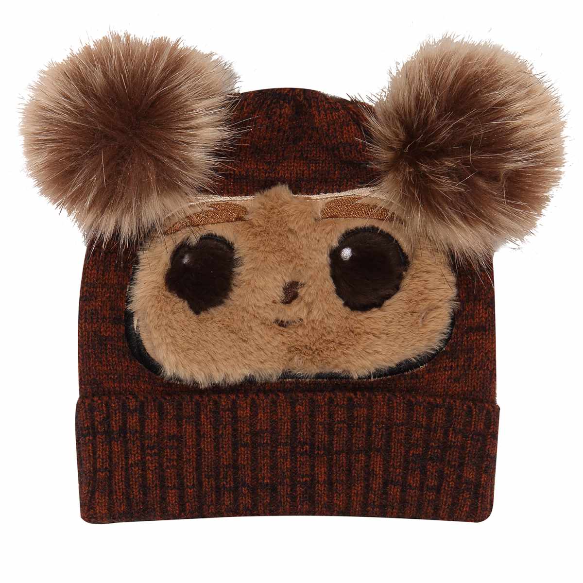 Star Wars Bommelmütze Braun Unisex Wicket Face Beanie Einheitsgröße