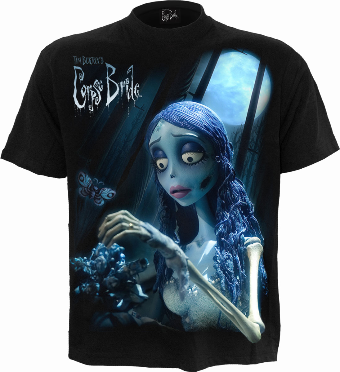 Corpse Bride T-Shirt XXL Schwarz Glow in the Dark