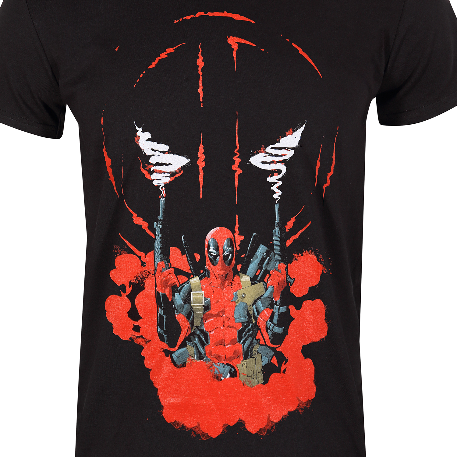 Deadpool T-Shirt XXL Schwarz Unisex Smoking