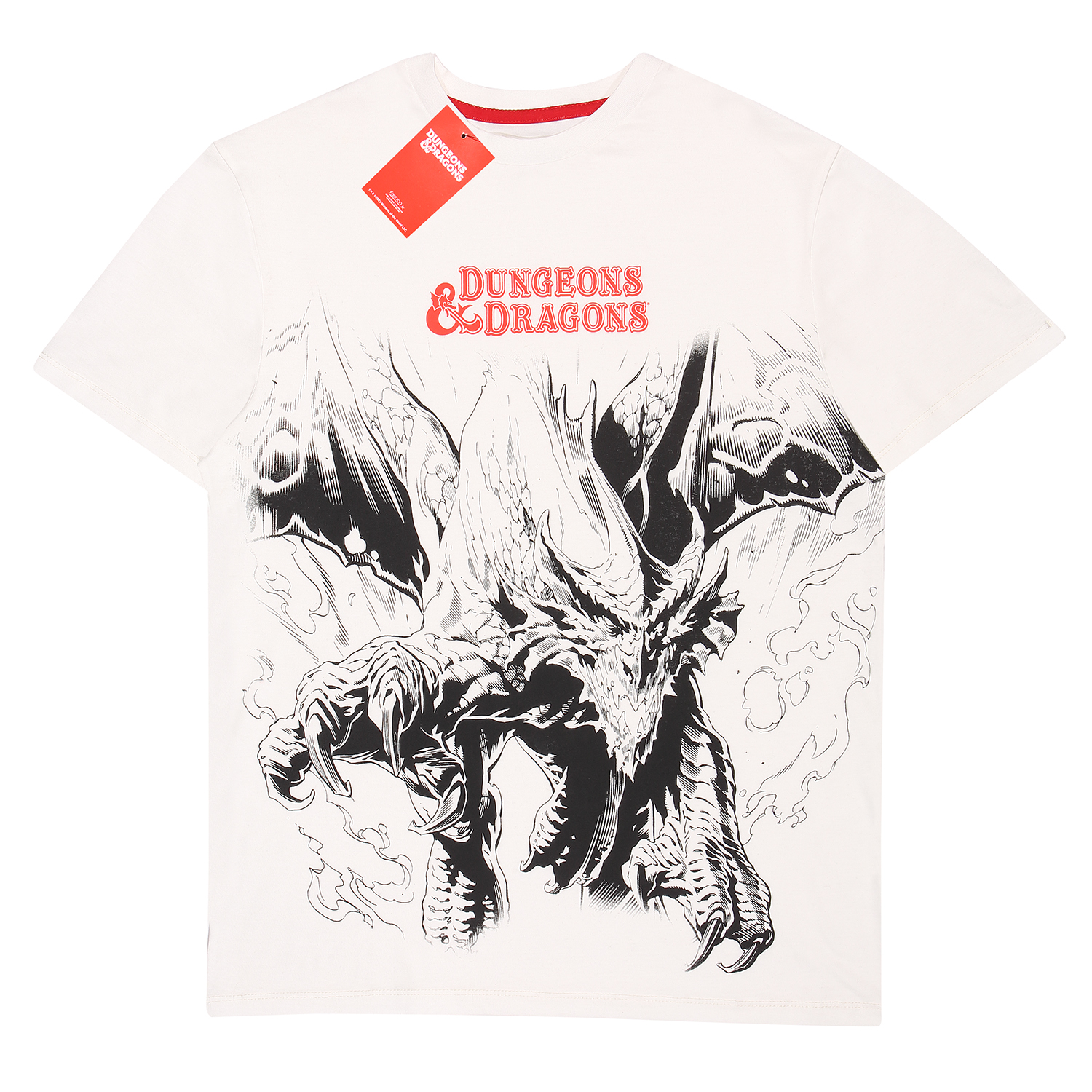 Dungeons And Dragons T-Shirt XXL Beige Unisex Oversized Dragon
