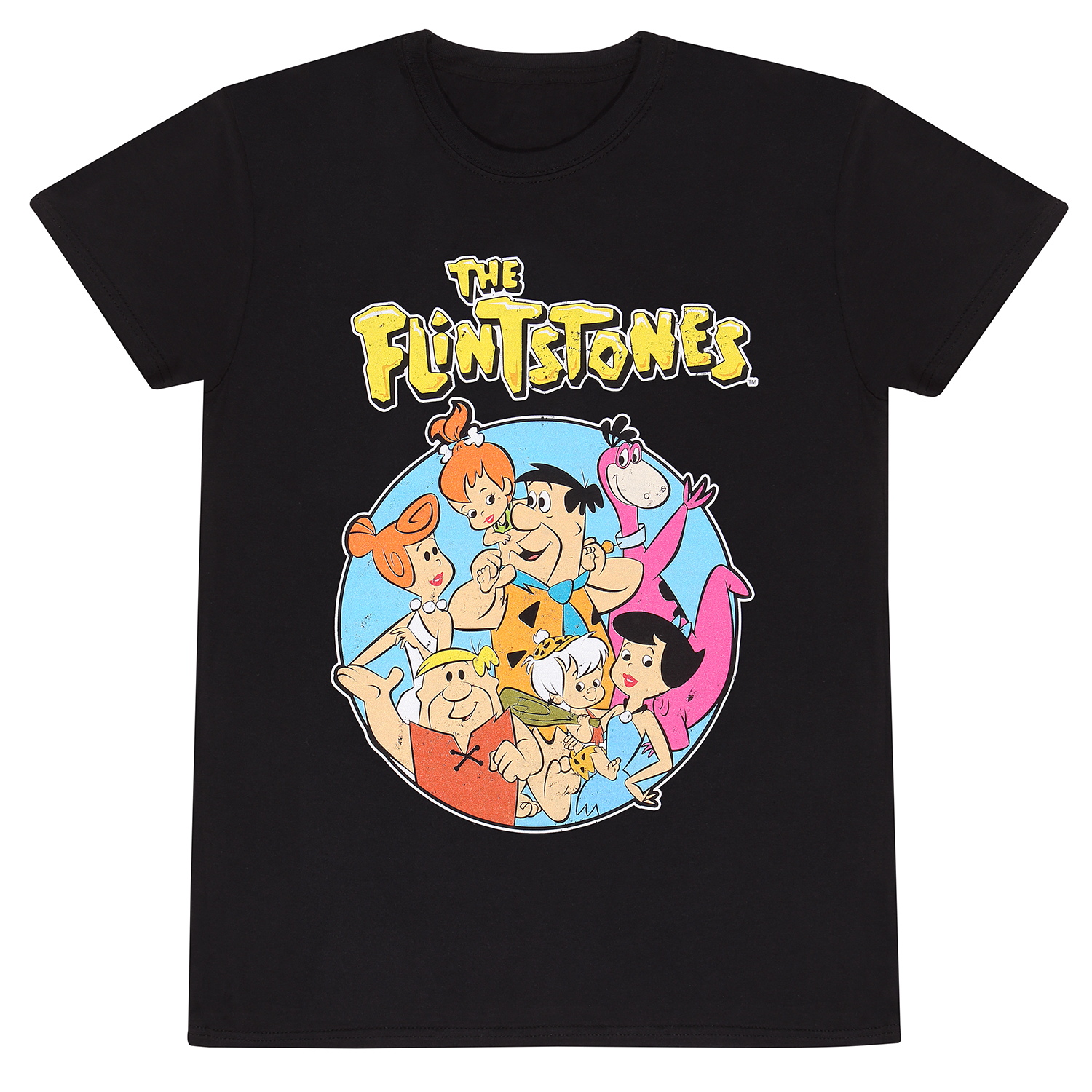 The Flinstones T-Shirt XXL Schwarz Unisex Family Circle