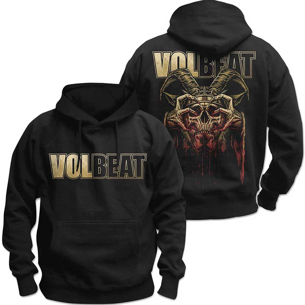 Volbeat Hoodie S Bleeding Crown Skull Schwarz