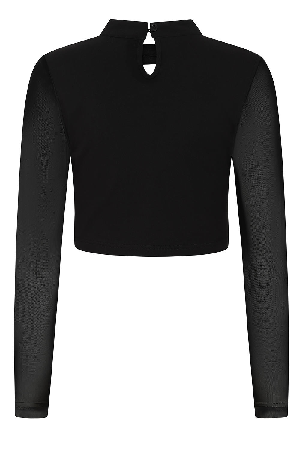 Banned Frauentop XL Schwarz Bauchfrei Langarm Lavinia Top