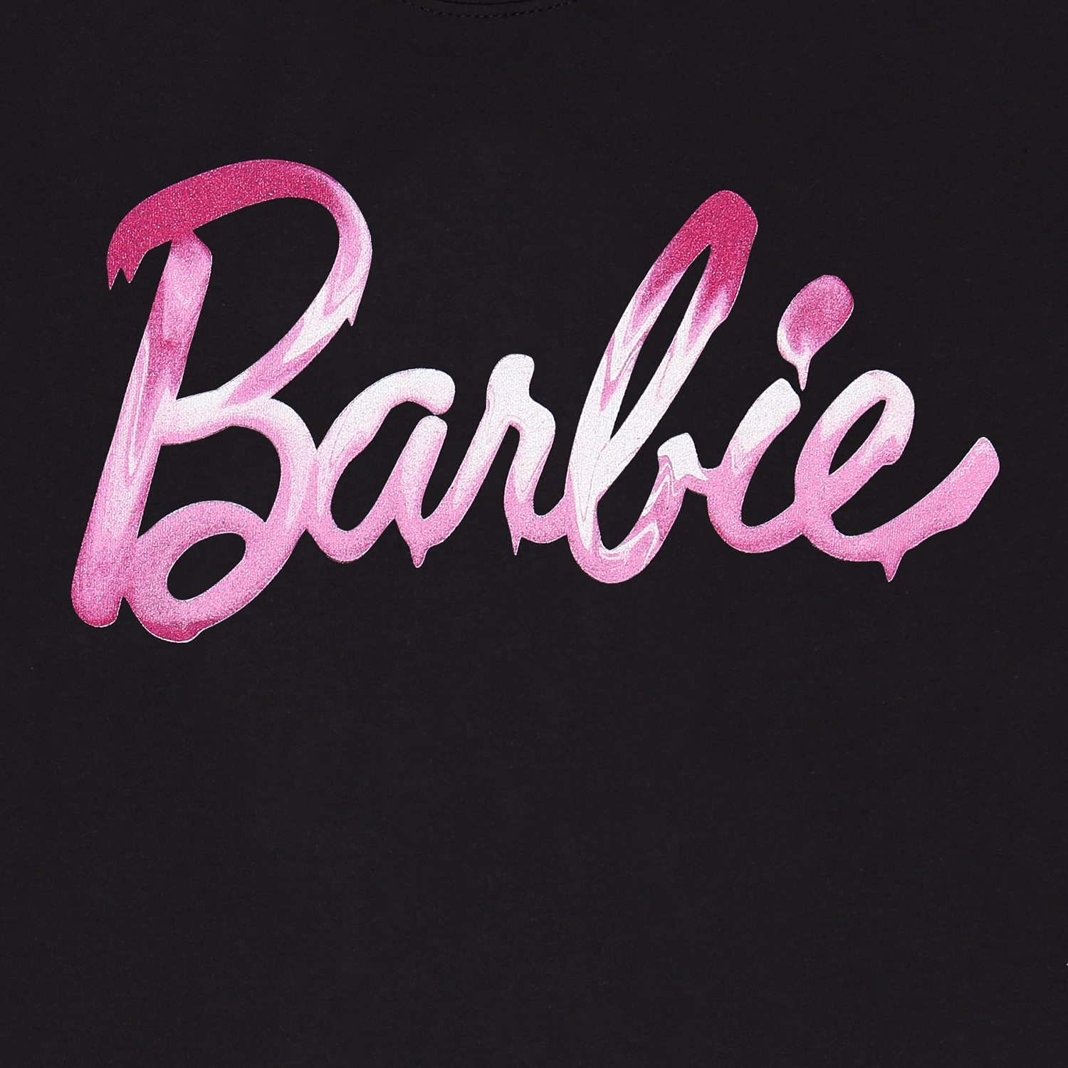 Barbie T-Shirt XXL Schwarz Unisex Melted Logo