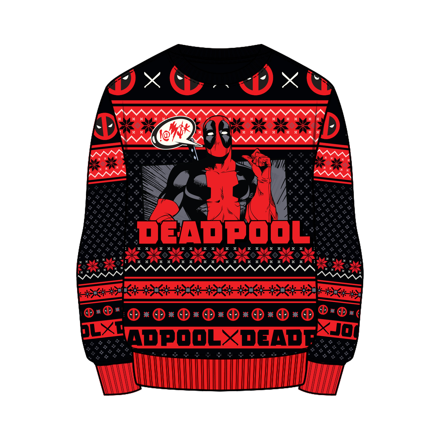 Deadpool Strickpullover S Bunt Unisex Show Off