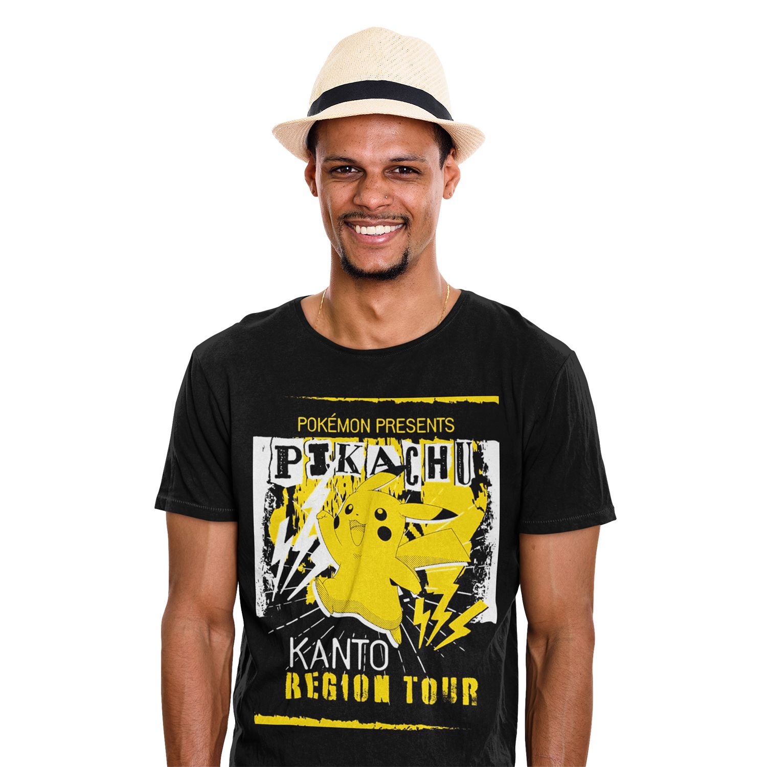 Pokemon T-Shirt XXL Schwarz Unisex Kanto Region Tour