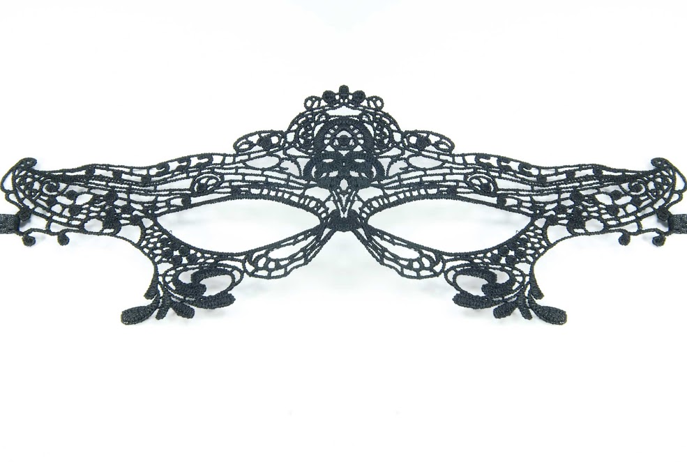 Schwarze Stoffmaske Crown