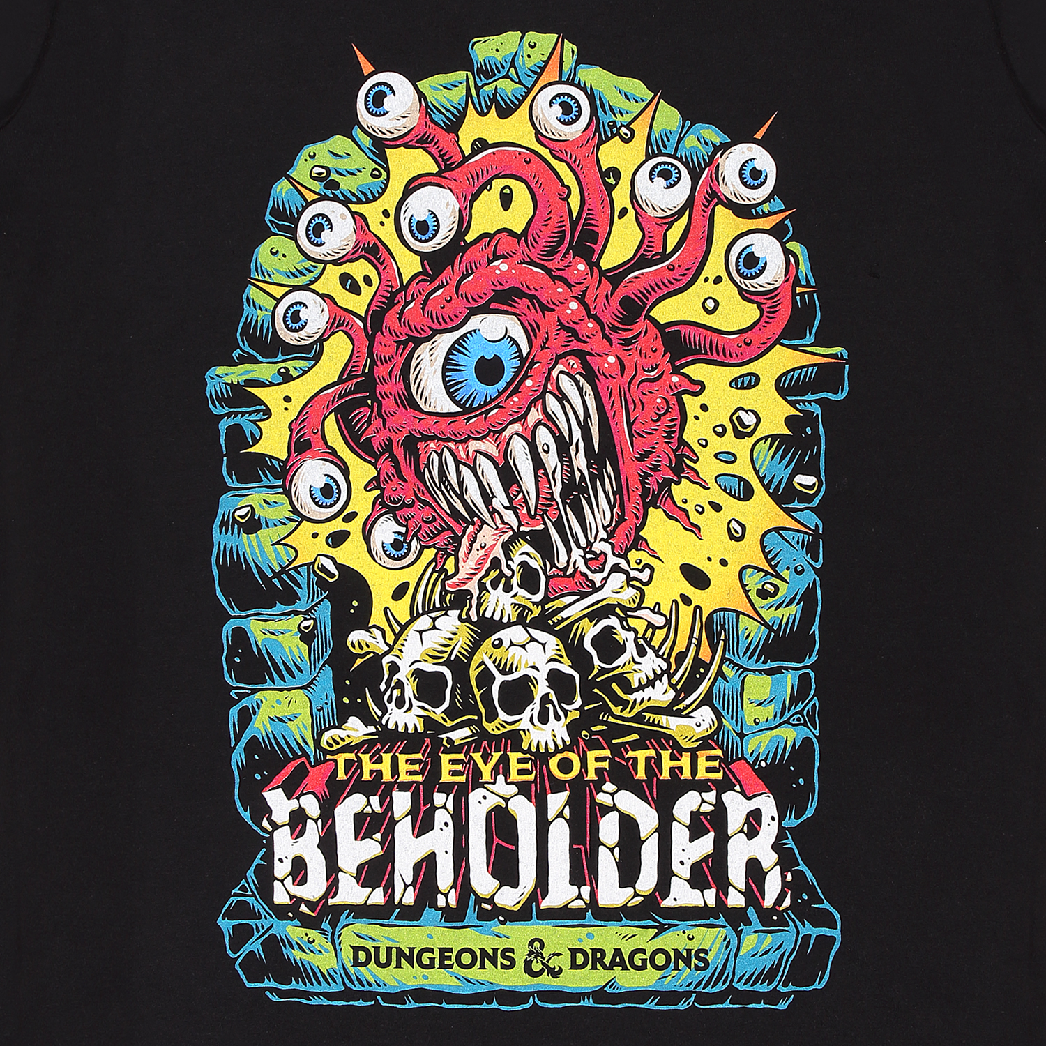 Dungeons And Dragons T-Shirt XXL Schwarz Unisex Beholder Colour Pop