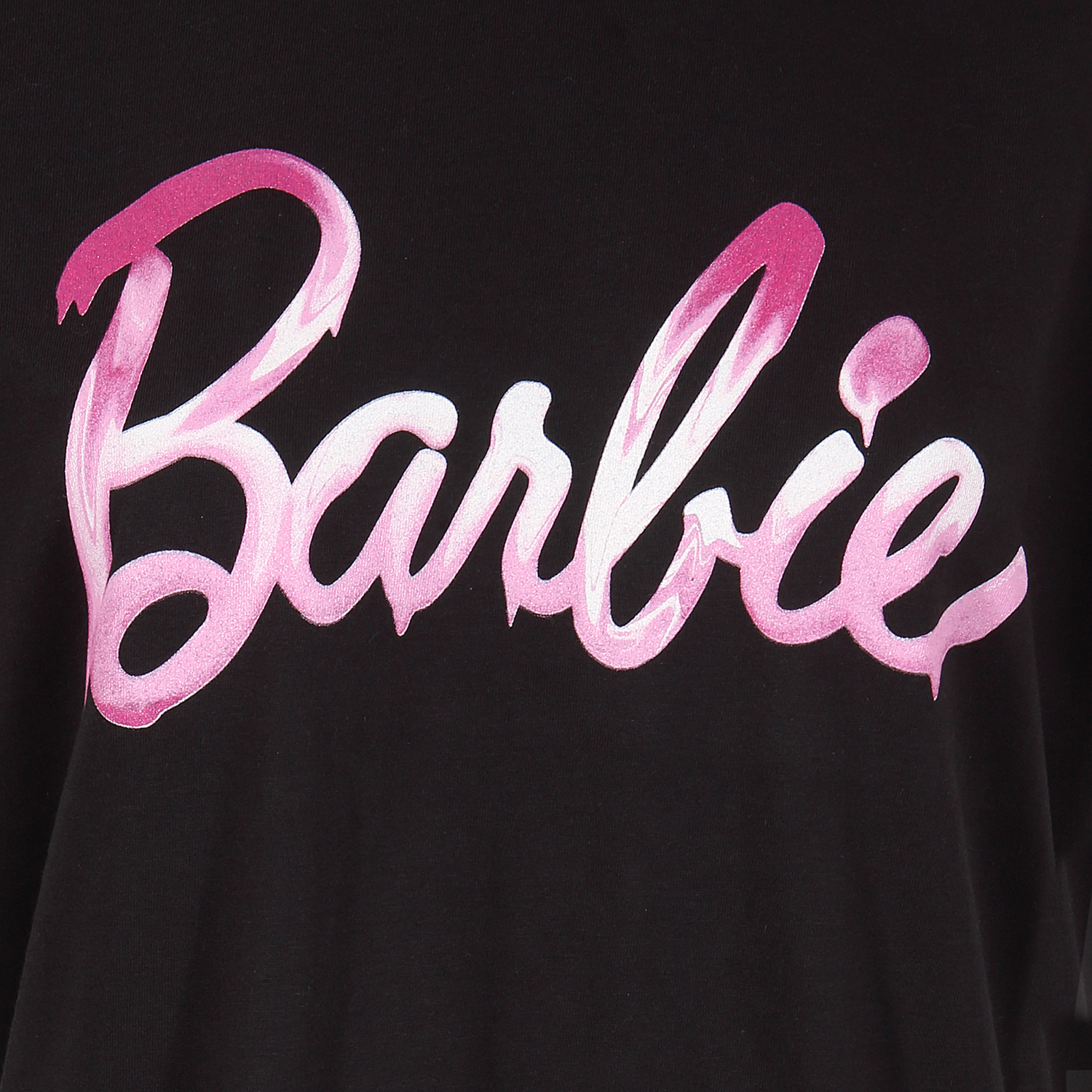 Barbie T-Shirt XXL Schwarz Unisex Melted Logo