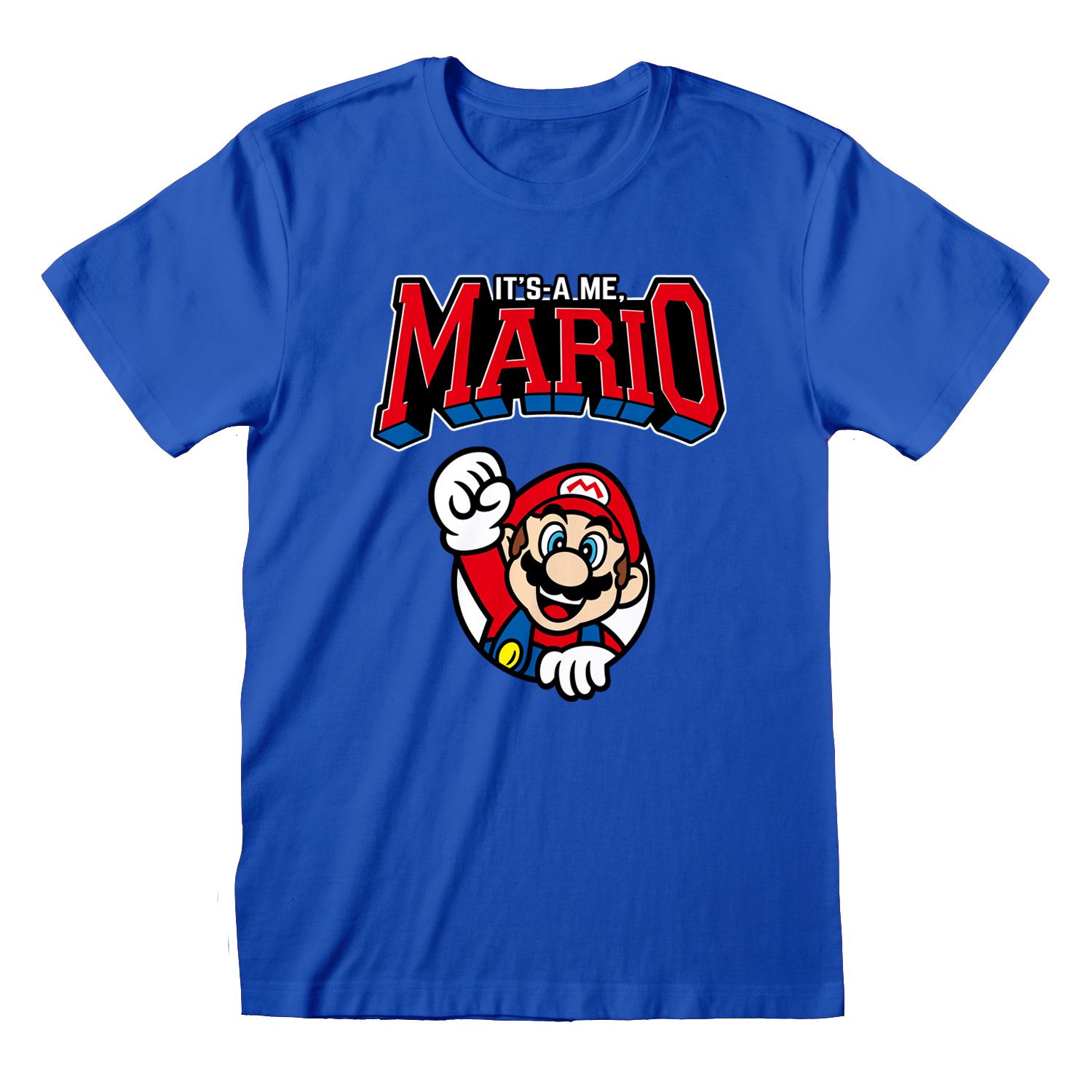 Nintendo Super Mario T-Shirt XXL Blau Unisex Varsity