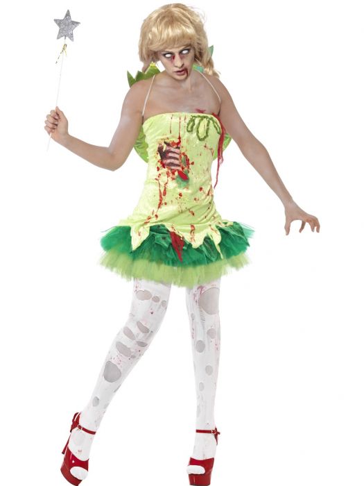 Smiffys Zombie Fairy Costume Grün M