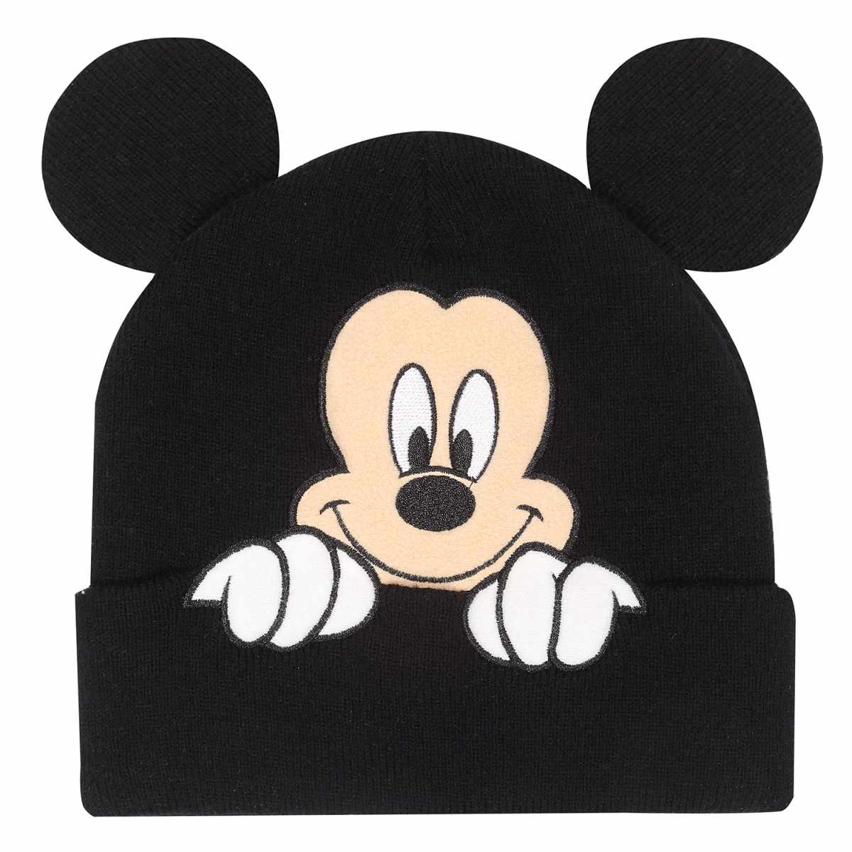 Disney Mickey And Friends Mütze Schwarz Unisex Peeping Disney Mickey Beanie Einheitsgröße