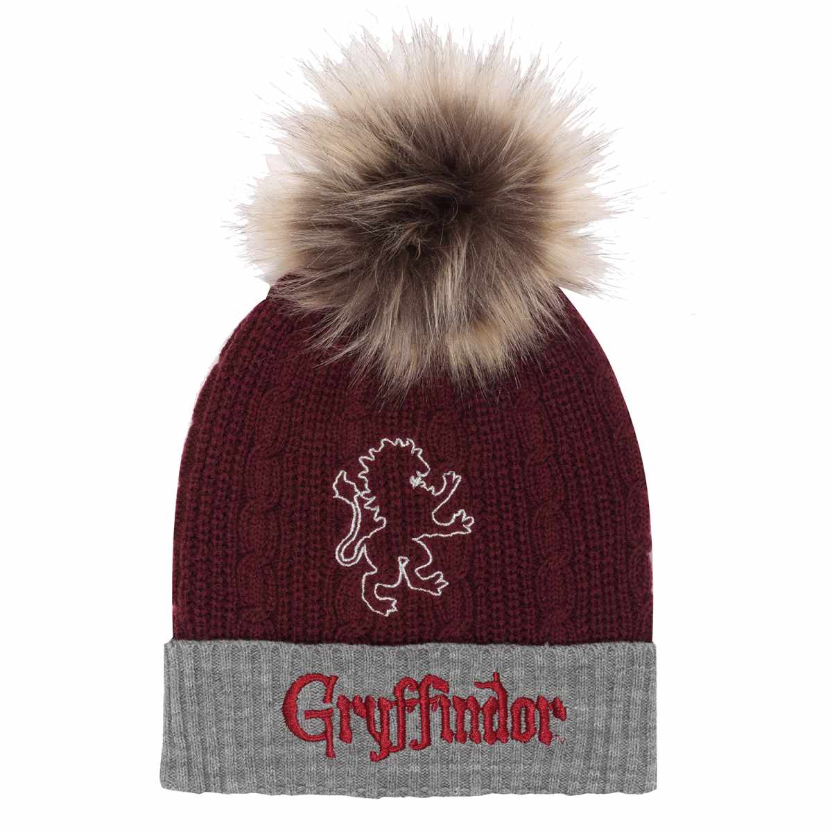 Harry Potter Bommelmütze Rot Unisex Gryffindor House Fur Beanie Pom Einheitsgröße