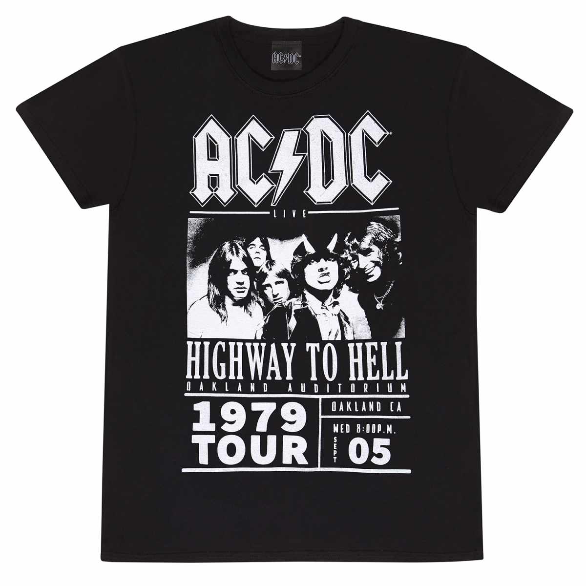 AC/DC T-Shirt XXL Schwarz Unisex Highway To Hell 1979 Tour