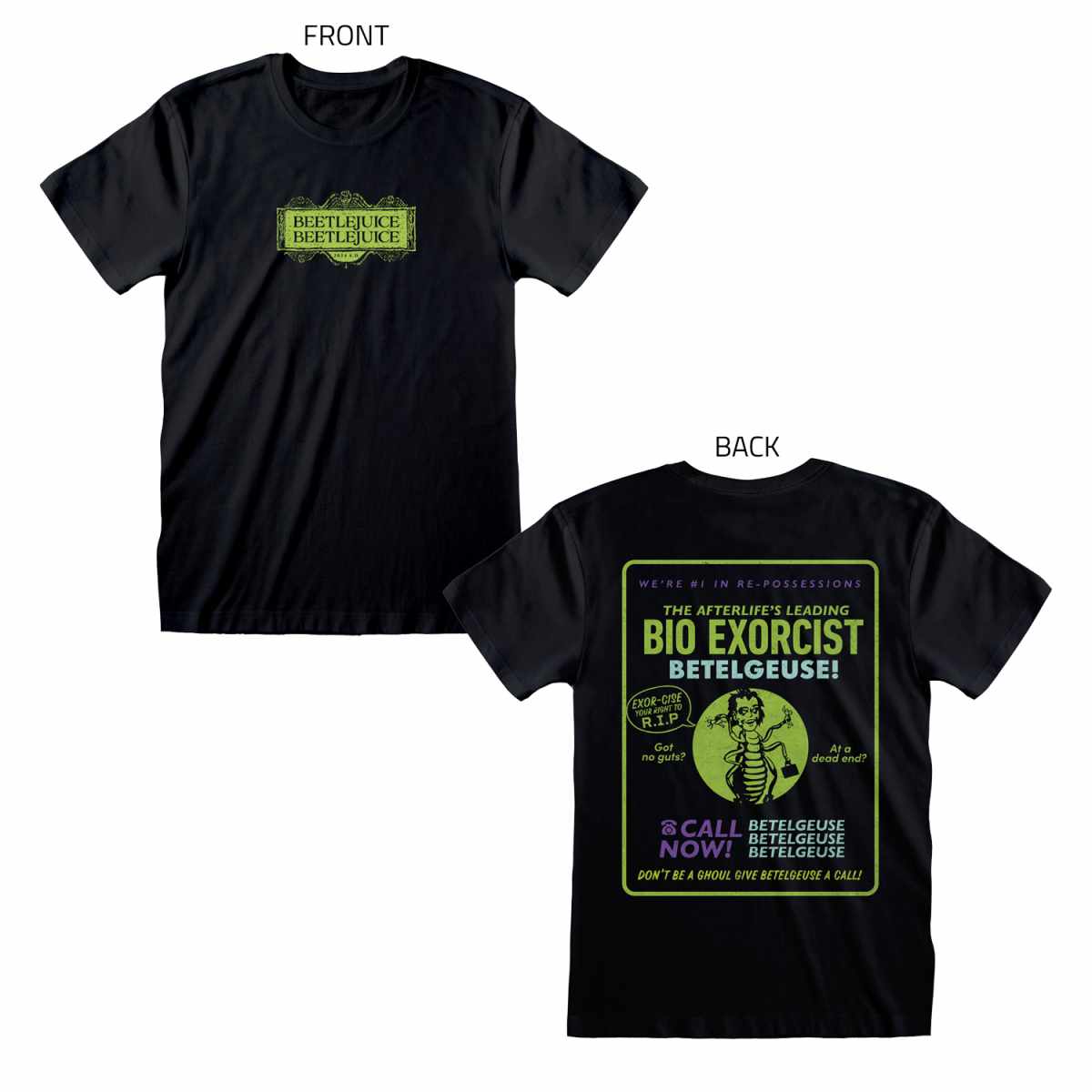 Beetlejuice 2 T-Shirt XXL Schwarz Unisex Bio Exorcist