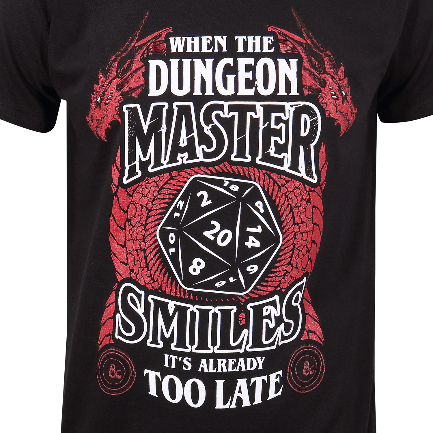 Dungeons And Dragons T-Shirt XXL Schwarz Unisex When The Dungeon Master Smiles