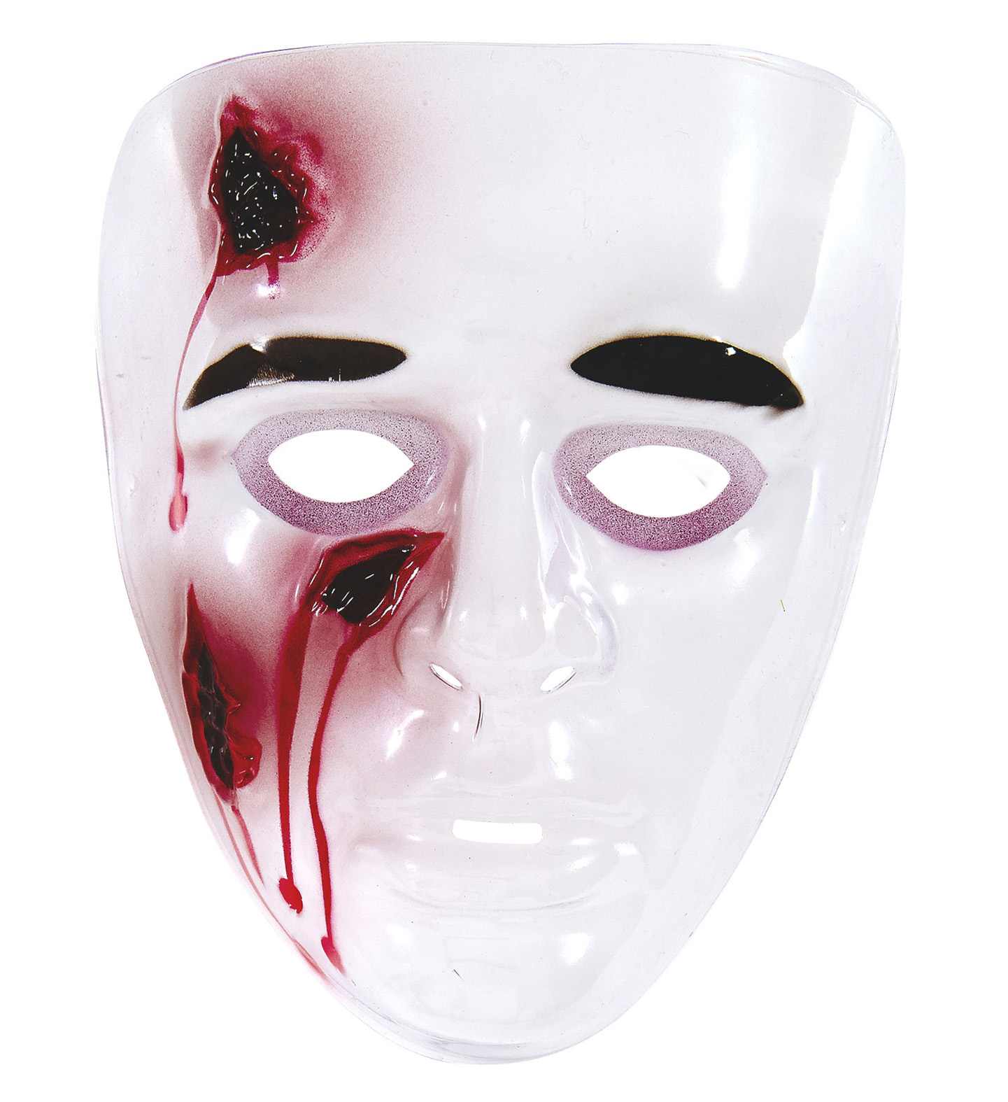 Weiße PVC Maske Blutige Wunden