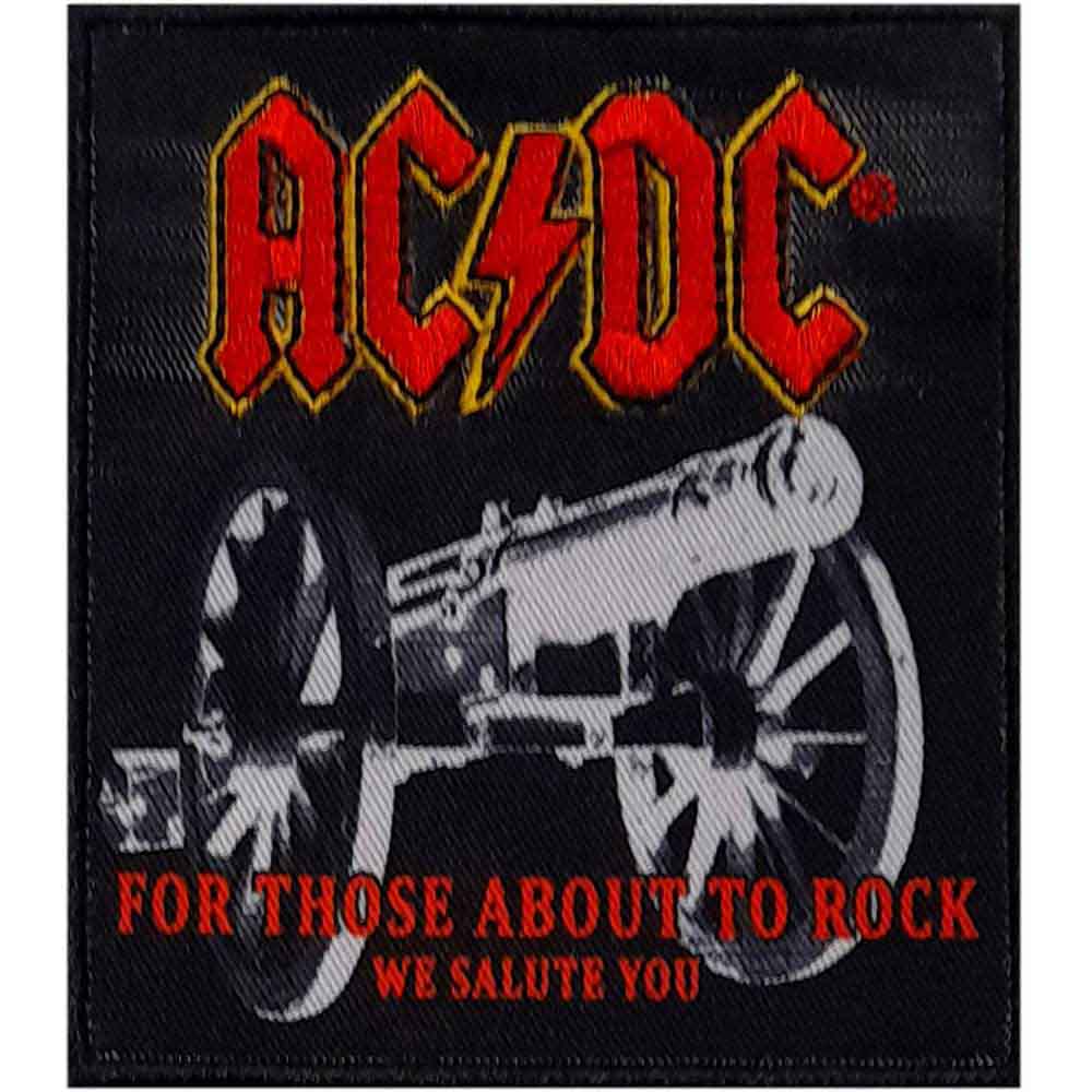 AC/DC Patch Schwarz Unisex Standard gedruckt Canon Printed Logo