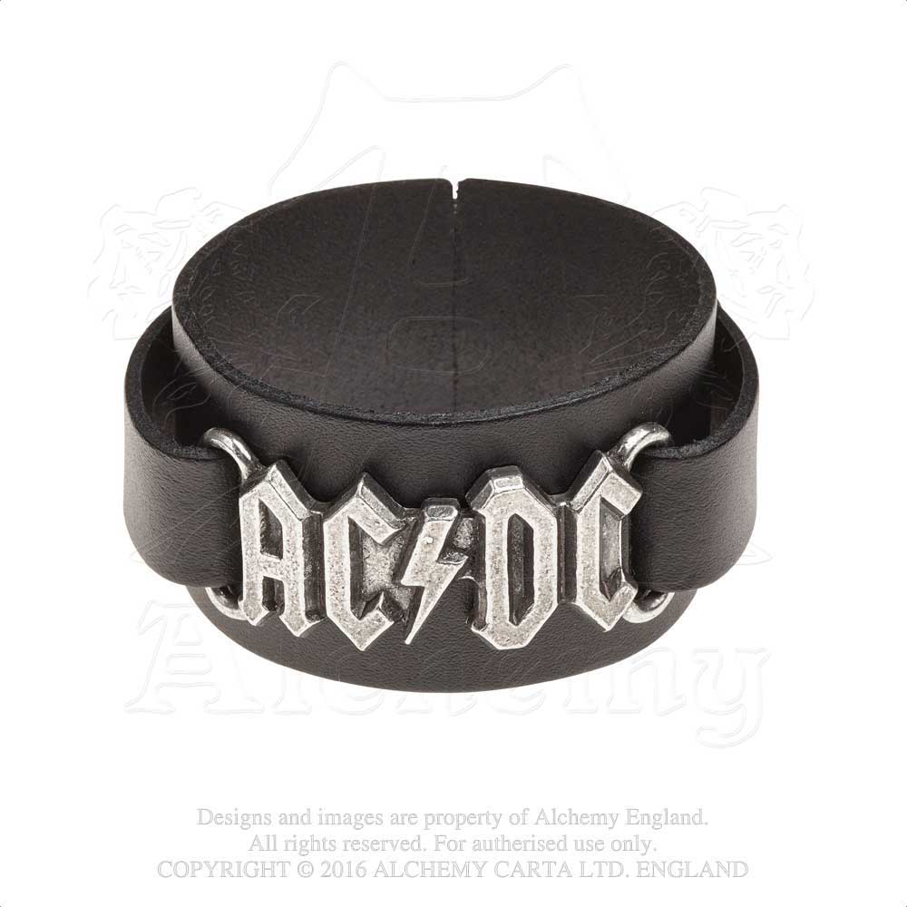 AC/DC Lederarmband mit Logo