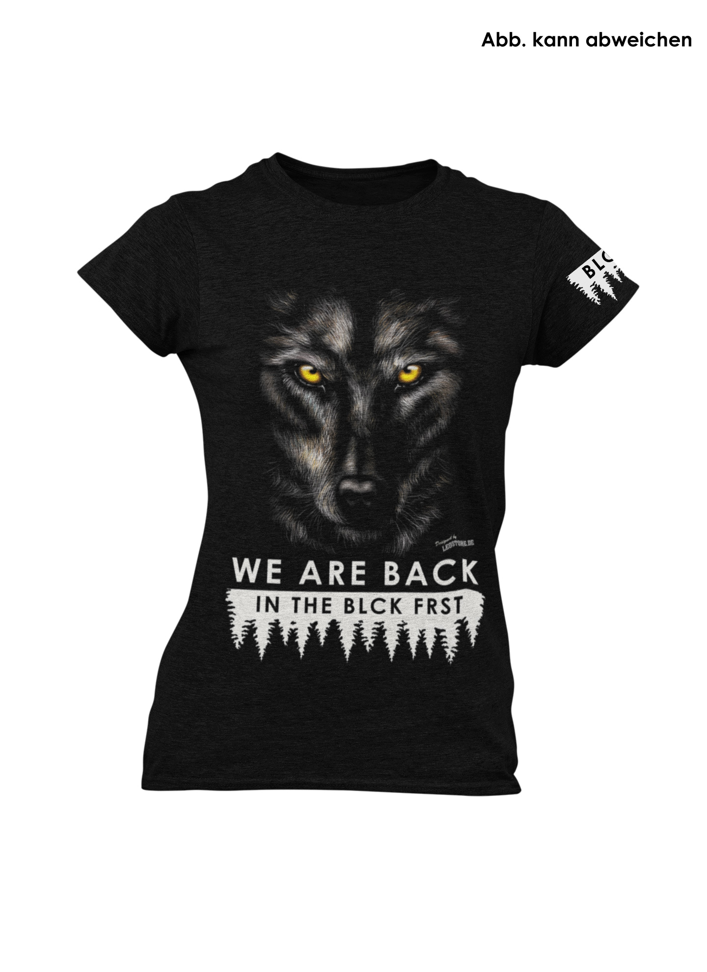 Blck Frst Wolf Girly XXL mit Ärmellogo, Shirt