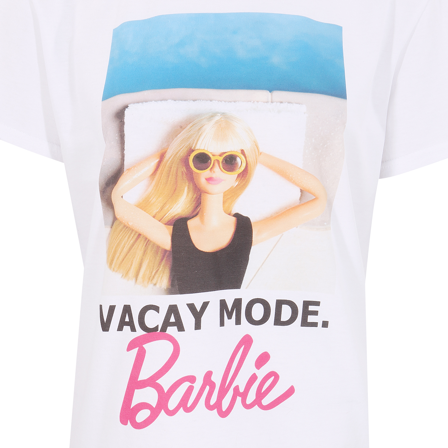 Barbie T-Shirt XXL Weiß Unisex Vacay Mode