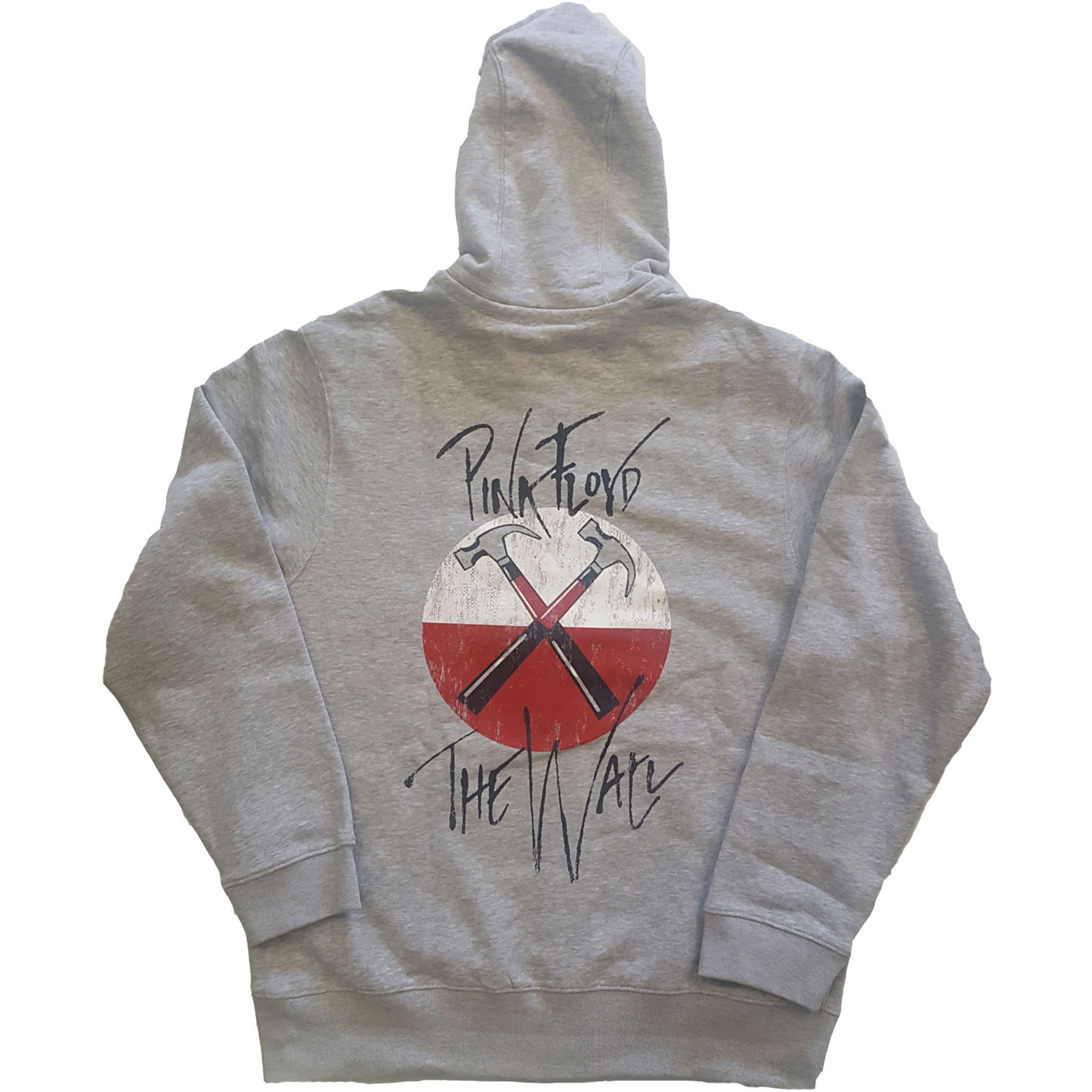 Pink Floyd Zipped Hoodie XXL The Wall Faded Hammers Logo Grau