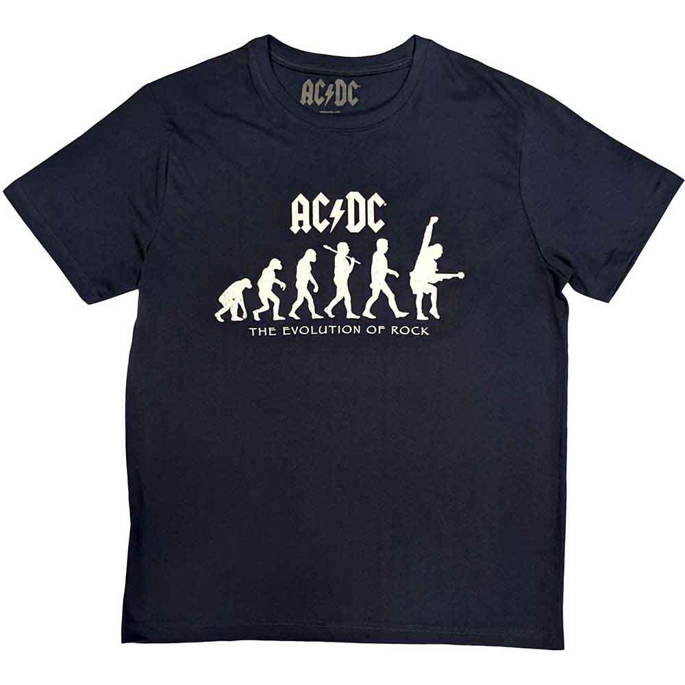 AC/DC T-Shirt XXL Navyblau Unisex Evolution of Rock
