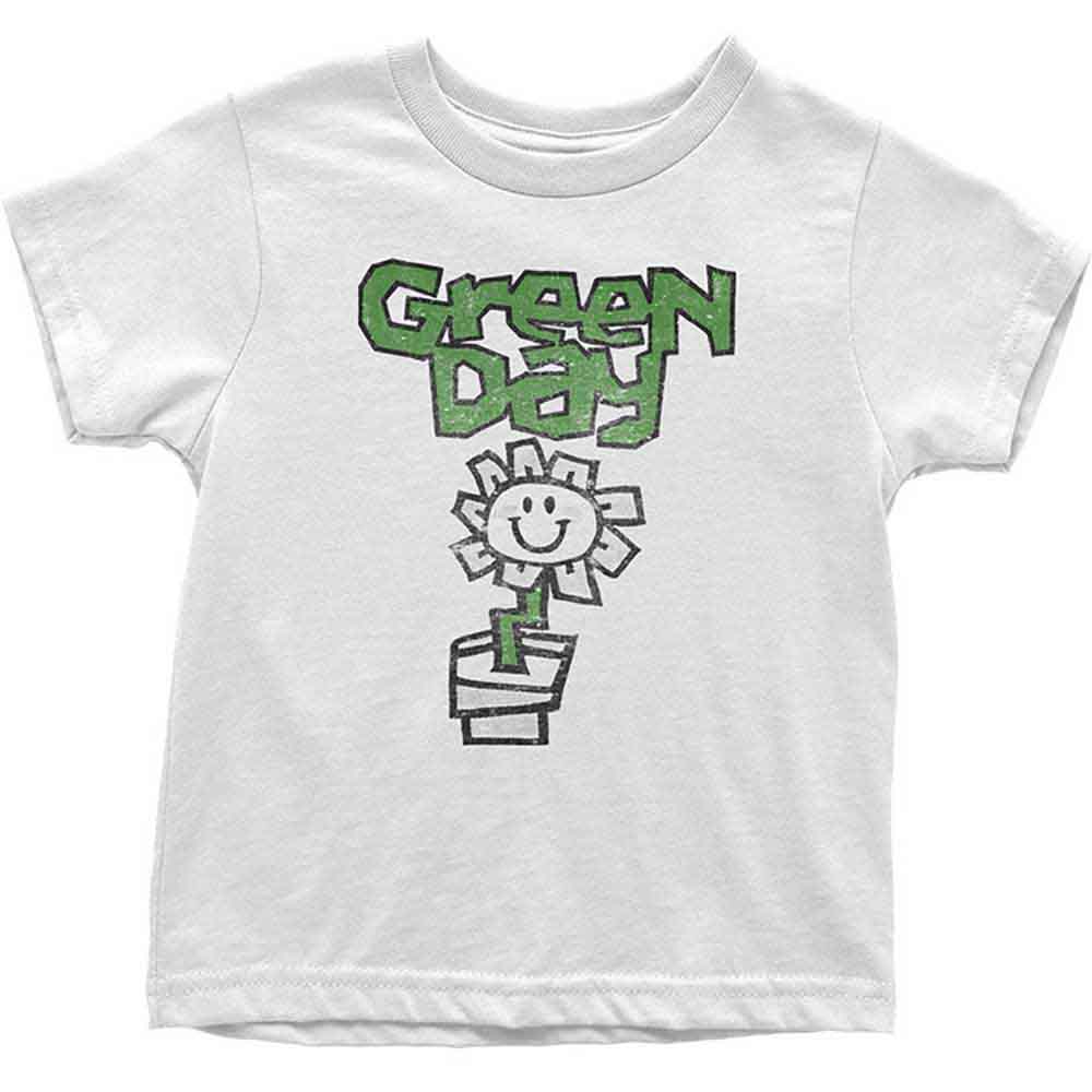 Green Day Kindershirt 11-12 Jahre Weiß Unisex Flower Pot