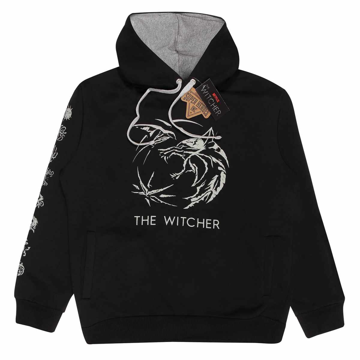 The Witcher Hoody M Symbol Schwarz