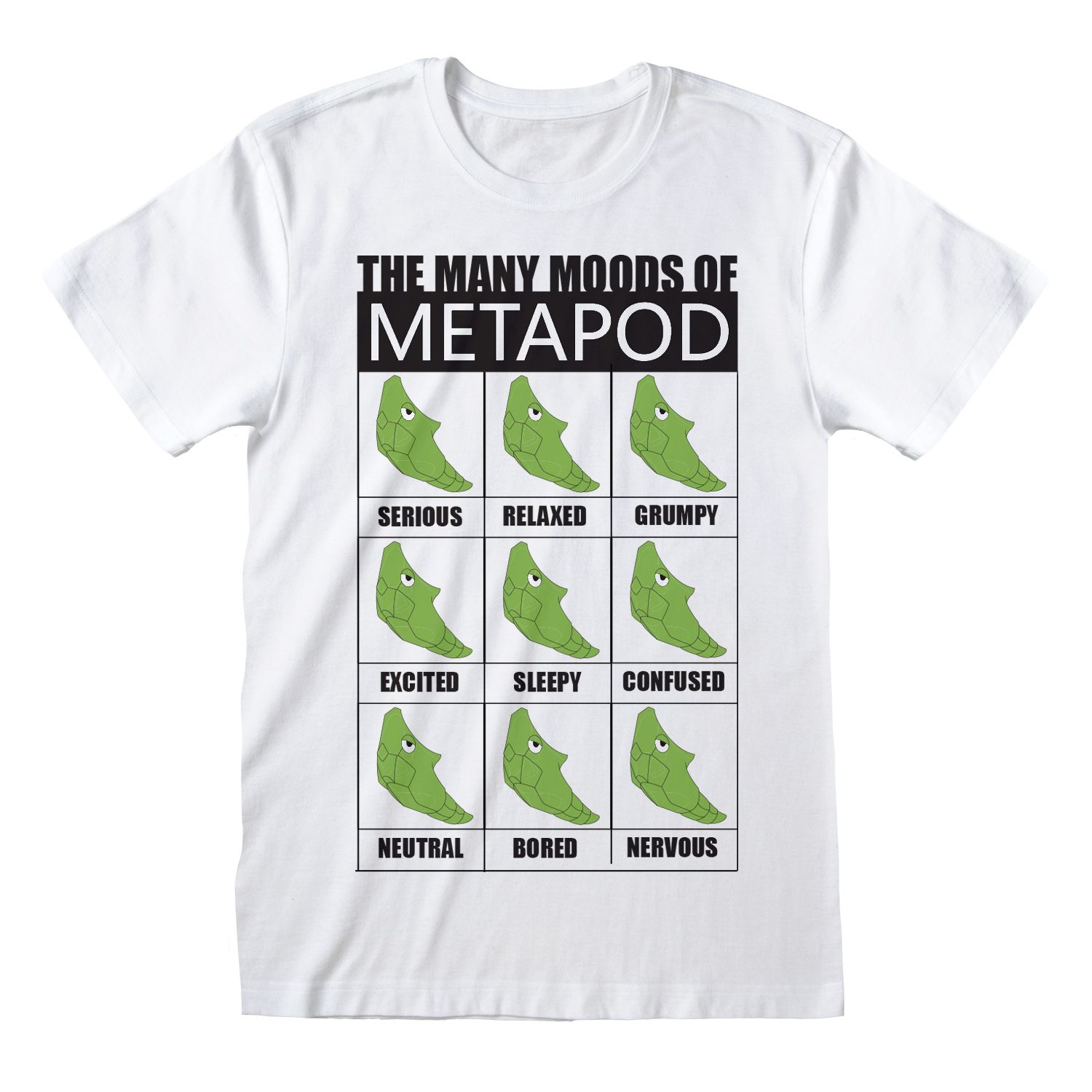 Pokemon T-Shirt XXL Weiß Unisex Many Moods Of Metapod