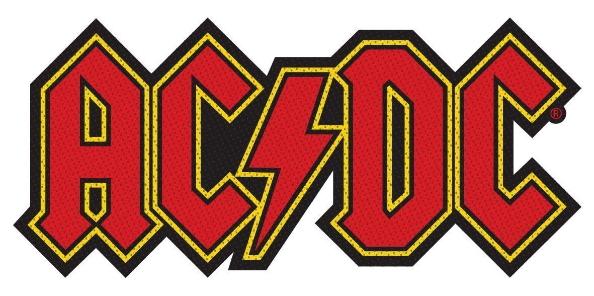 AC/DC Patch "Logo cut out" rot gelb