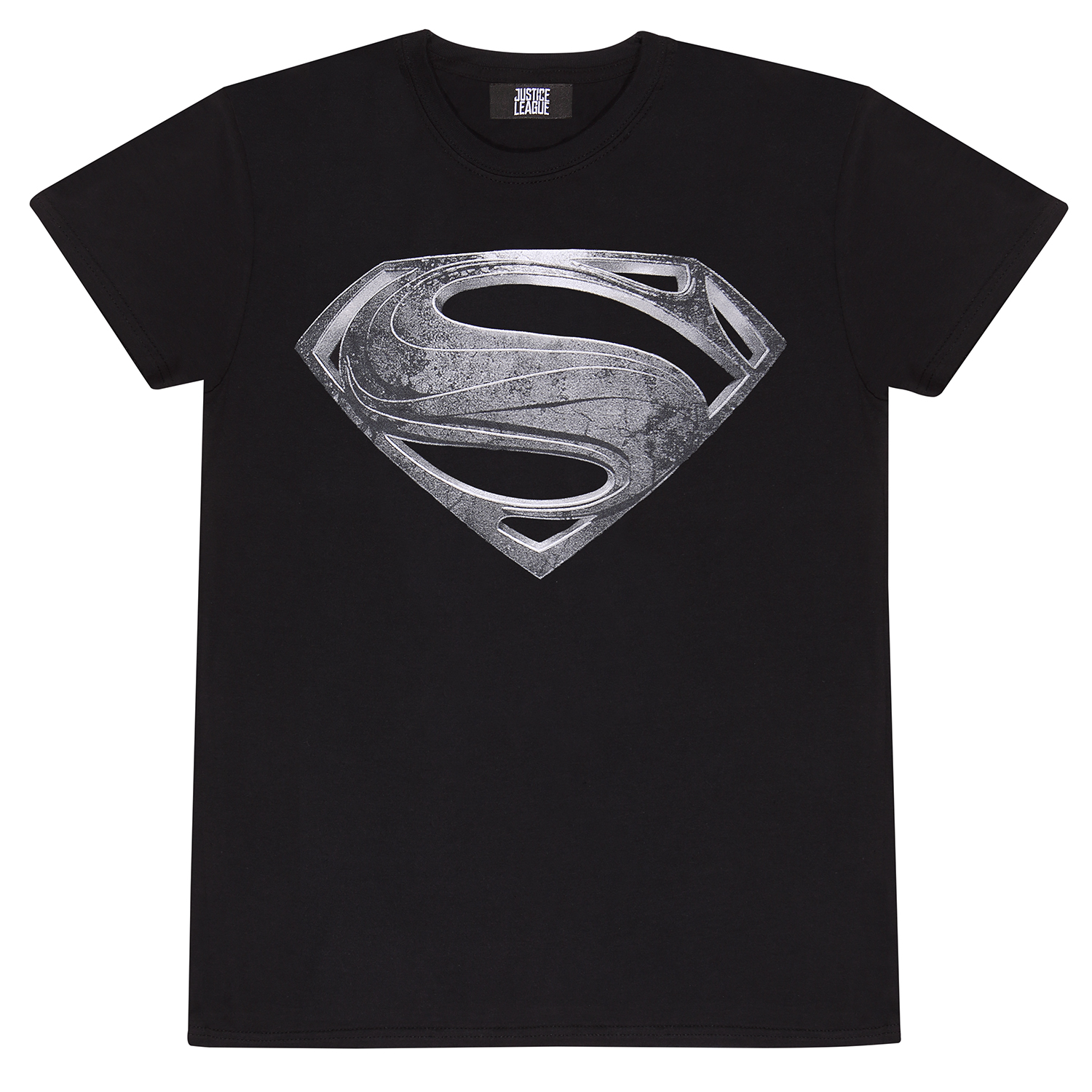 DC Justice League Movie T-Shirt S Schwarz Unisex Superman Black Logo