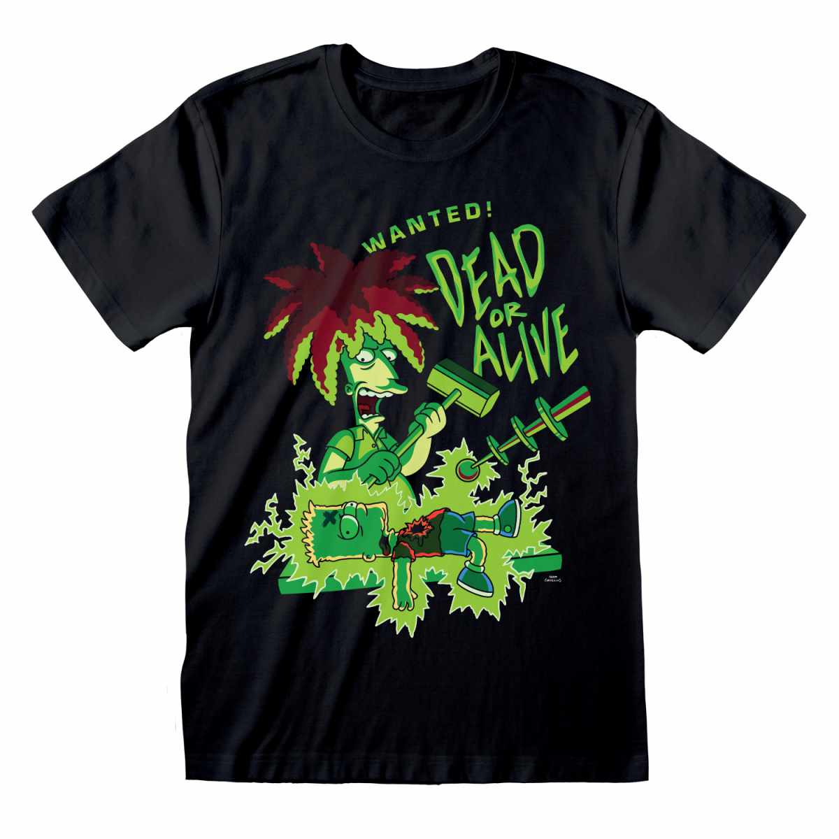 The Simpsons T-Shirt M Sideshow Bob Dead Or Alive Schwarz