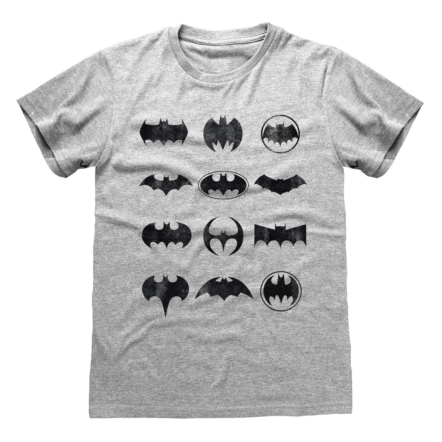 DC Batman T-Shirt L Meliert Grau Unisex Icons