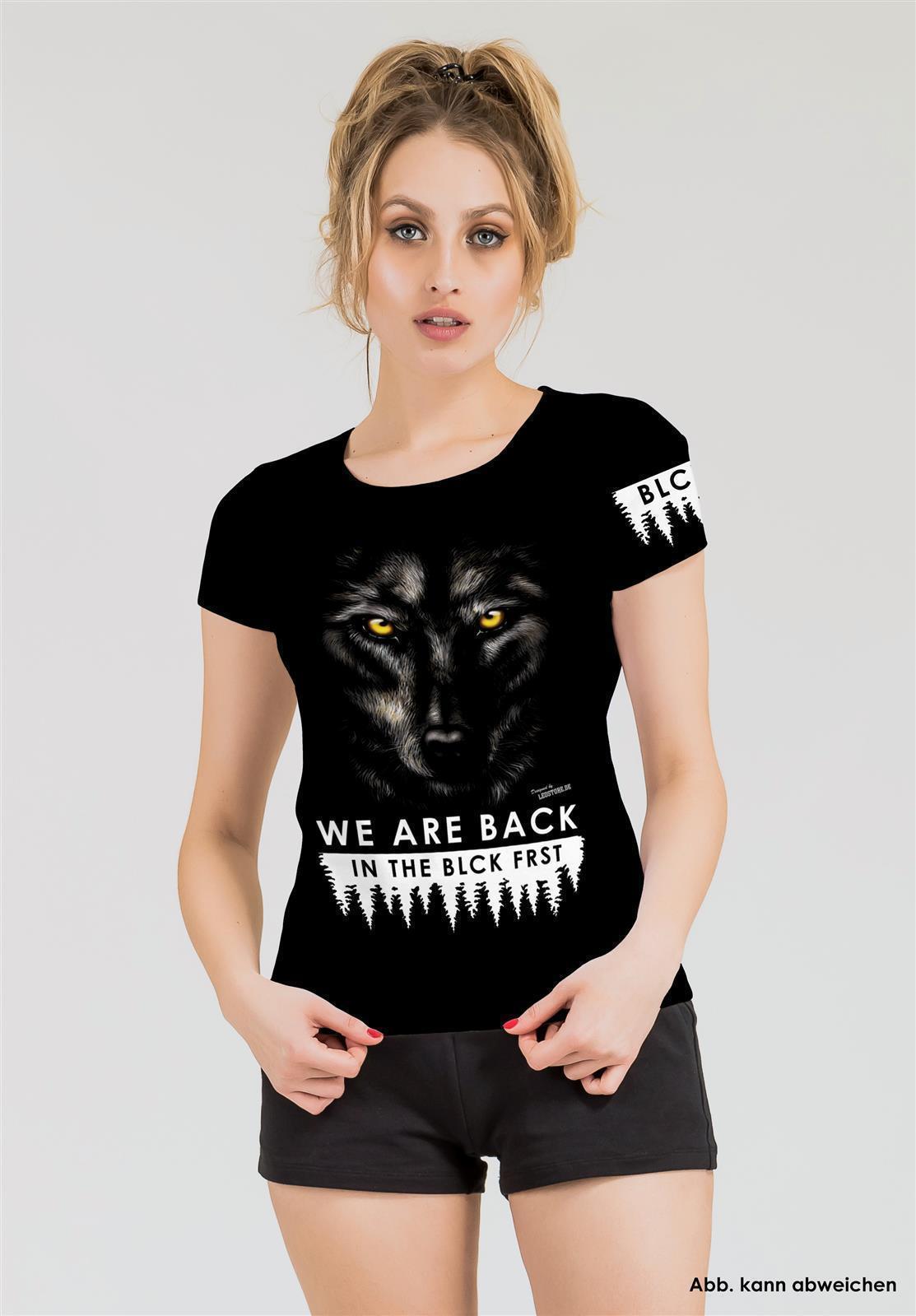 Blck Frst Wolf Girly XXL mit Ärmellogo, Shirt