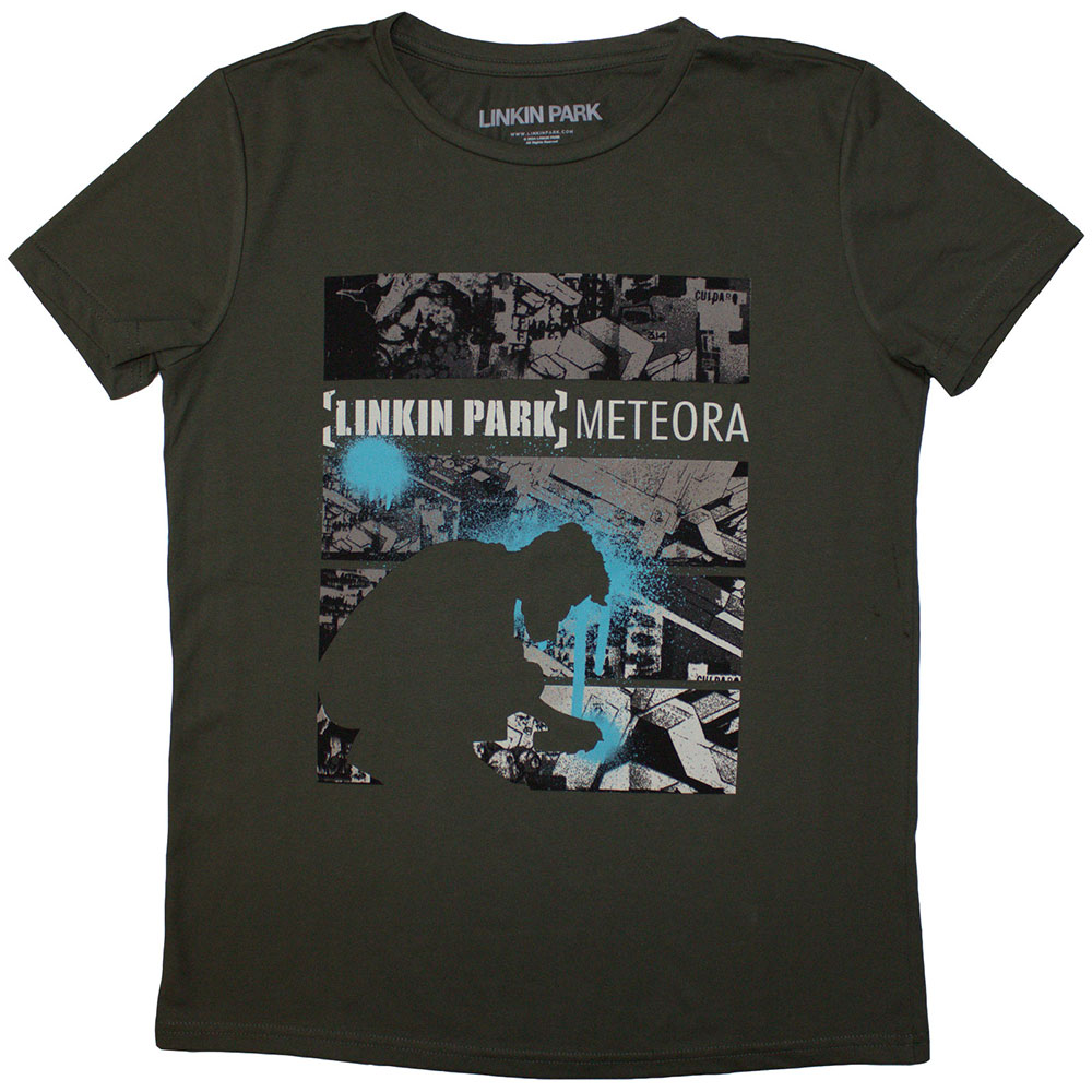 Linkin Park Frauenshirt XXL Grün Meteora Drip Collage