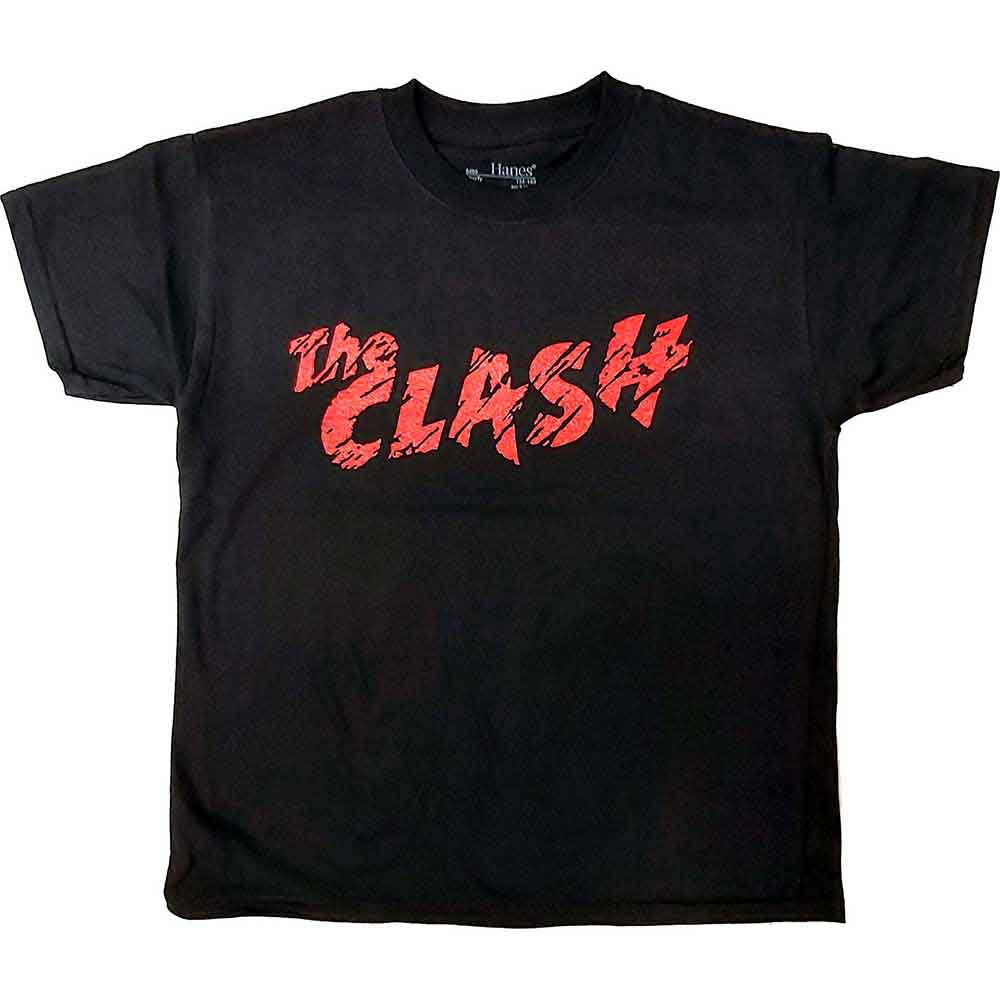 The Clash Kindershirt 9-10 Jahre Schwarz Unisex Logo